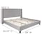 Flash Furniture King Size Lt Gray Fabric Platform Bed & Mattress HG-BM10-44-GG - alternate 2